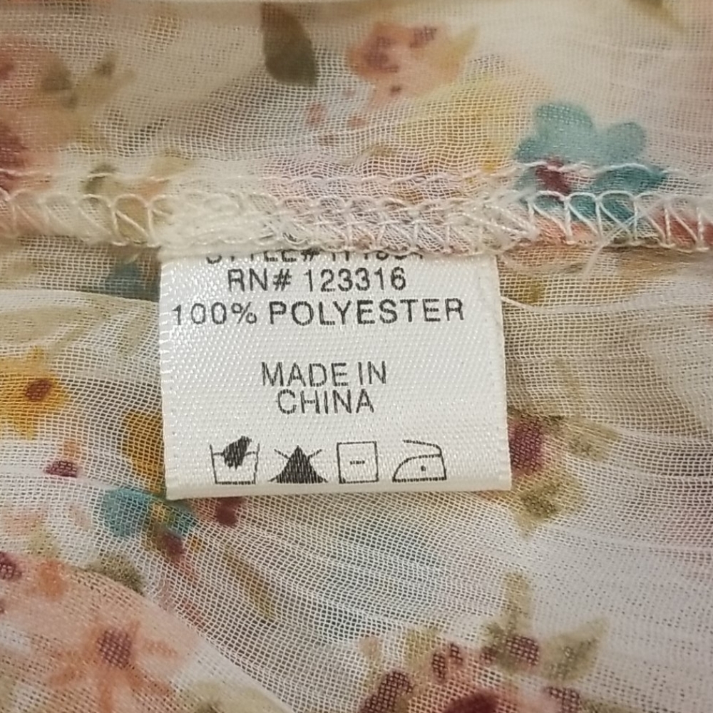 Iris Basic Sheer Flowered Top - image 7